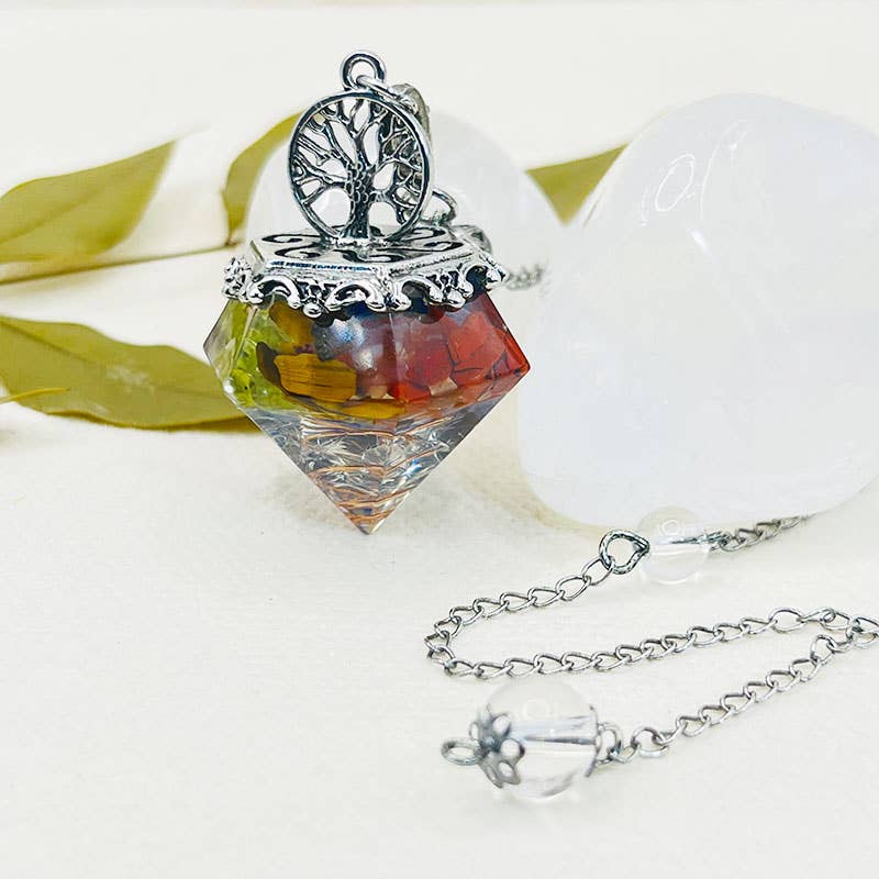 GemMeet – wholesale Andlig sten/kristall – Kristallgeometriskt Livets träd pendel13