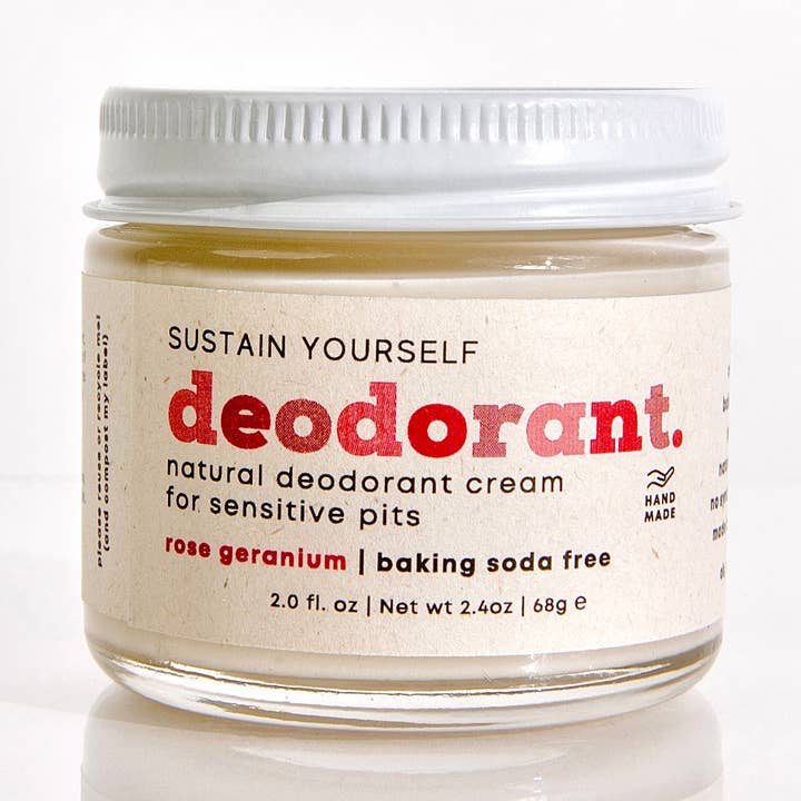 Rose Geranium Deodorant Cream for wholesale by Sustain Yourself