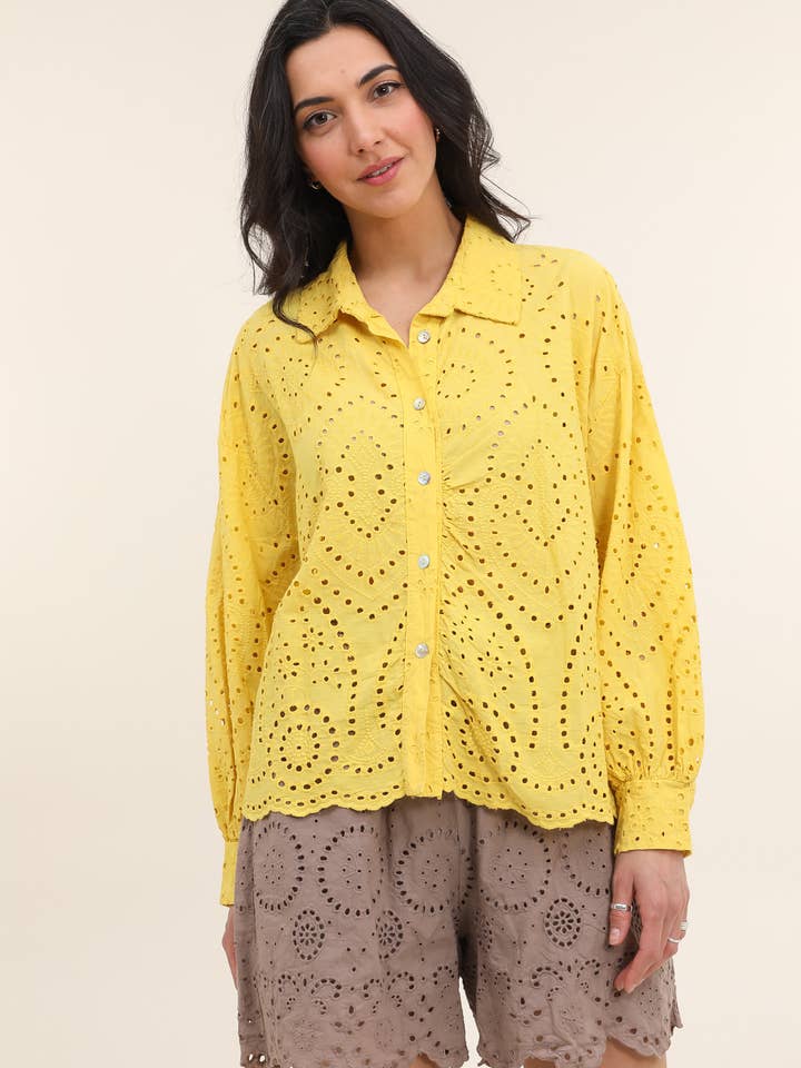 LÉA & LUC - Wholesale Button Down Shirt - Women's - 100% Cotton Shirt REF. 20288