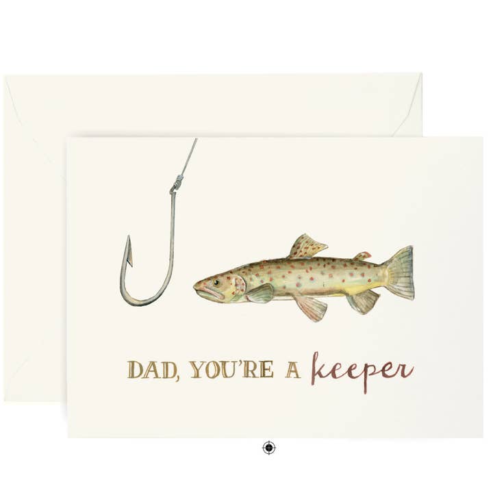 Carte de vœux pour la fête des pères Dad You're a Keeper pour la vente par Lana's Shop
