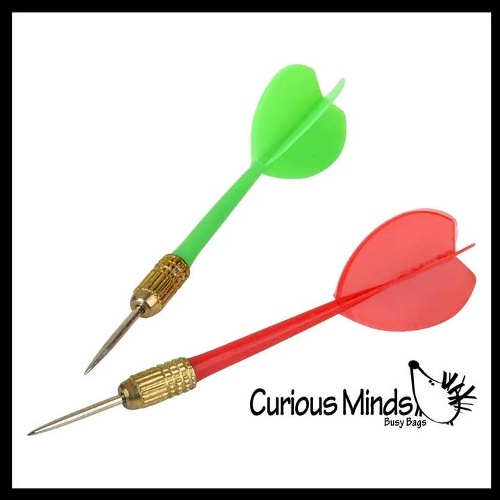 Curious Minds Toys - Wholesale Board Game - Mini Dart Board - Small Office Dart Game with Darts - Double