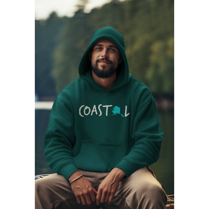Sweat à capuche unisexe Coastal Alaska Waverider Supreme pour la vente par Coastal & Midwest State of Mind
