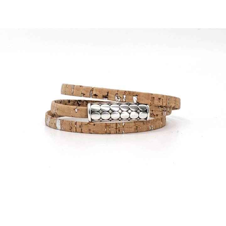 Elisabetta Studio - Wholesale Bangle Bracelet - Mod Circles - Triple Wrap Cork Bracelet6