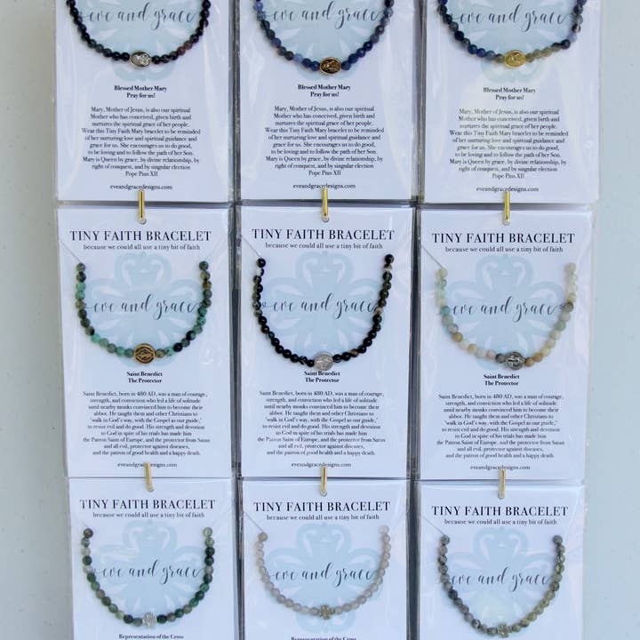 Kit de démarrage pour bracelet de prière Tiny Faith, 1 étui (36 pièces) pour la vente par Eve and Grace Designs