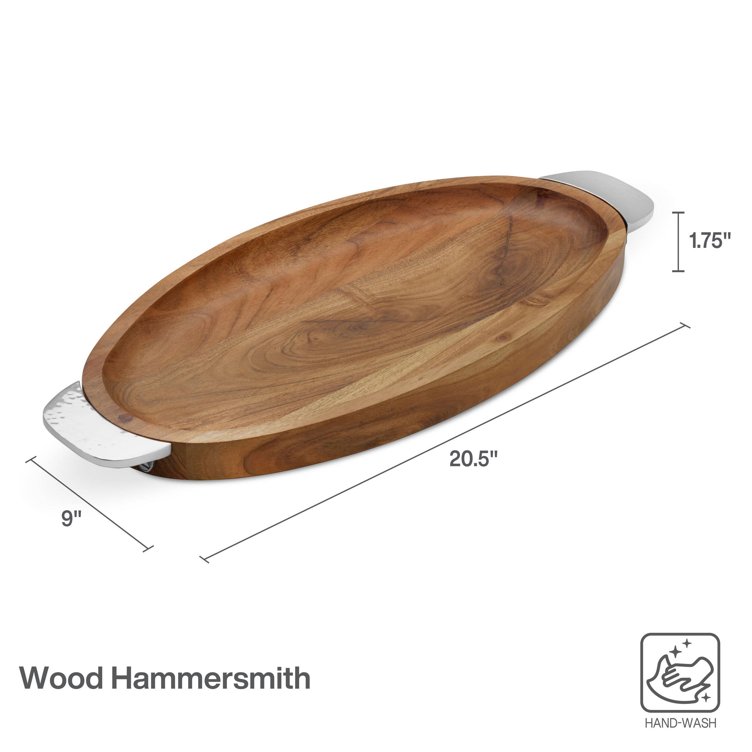 Lifetime Brands Silverwarehouse - Wholesale Platter - Towle Hammersmith & Wood Oval Platter2