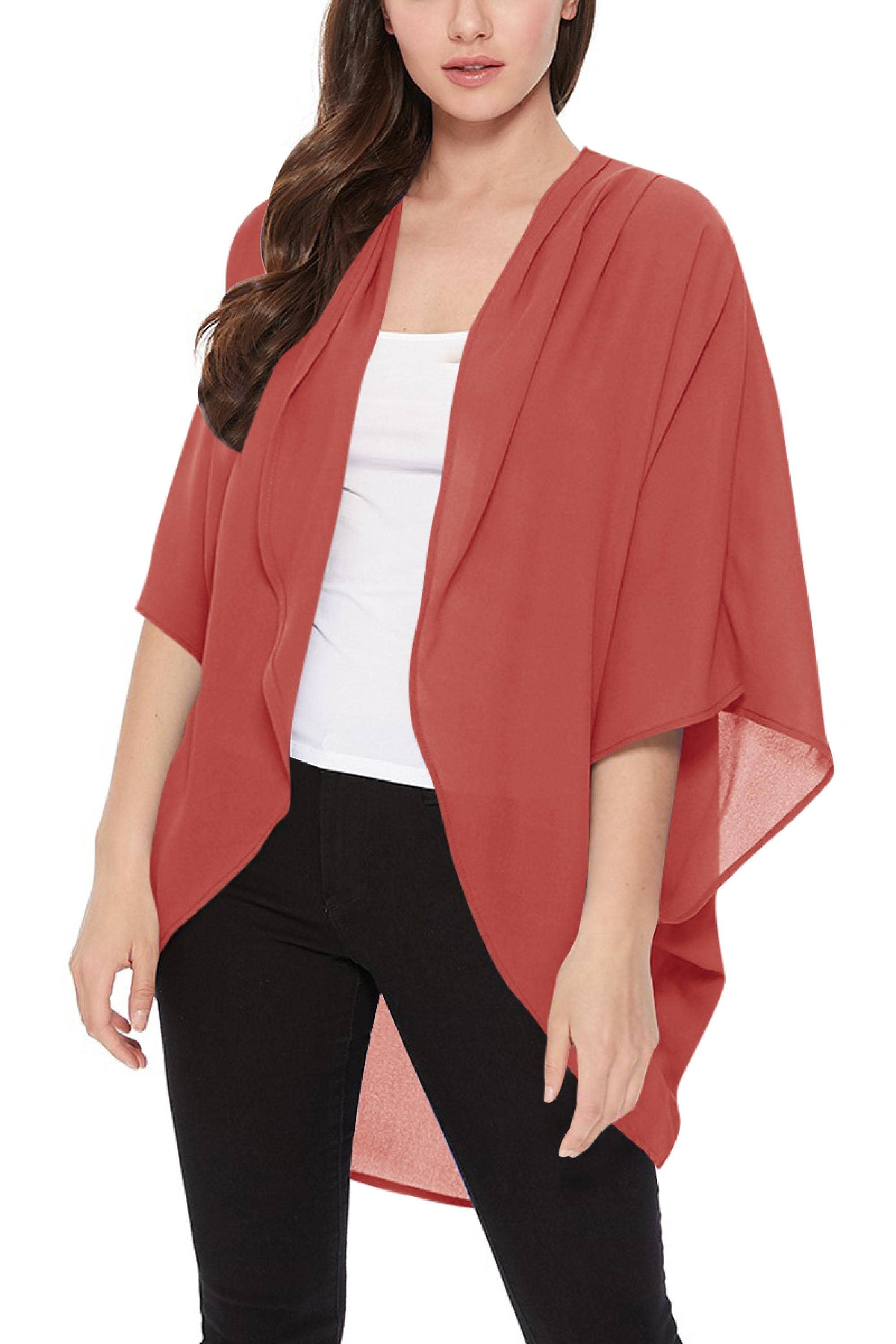 MOA COLLECTION - Wholesale Kimono - Women's - Solid Color Loose Fit Kimono Style Cardigan6
