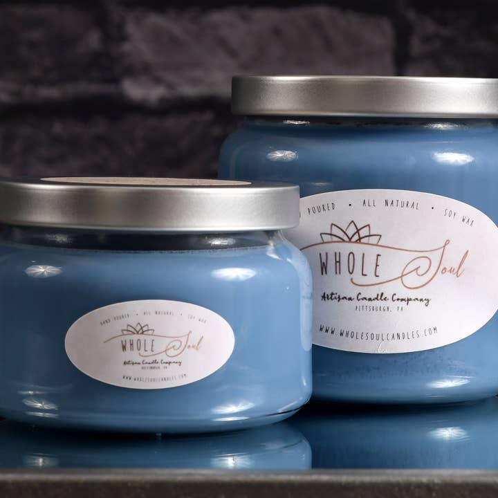 100% Soy Candle Sweet Blueberry Delight for wholesale by Whole Soul Candles LLC