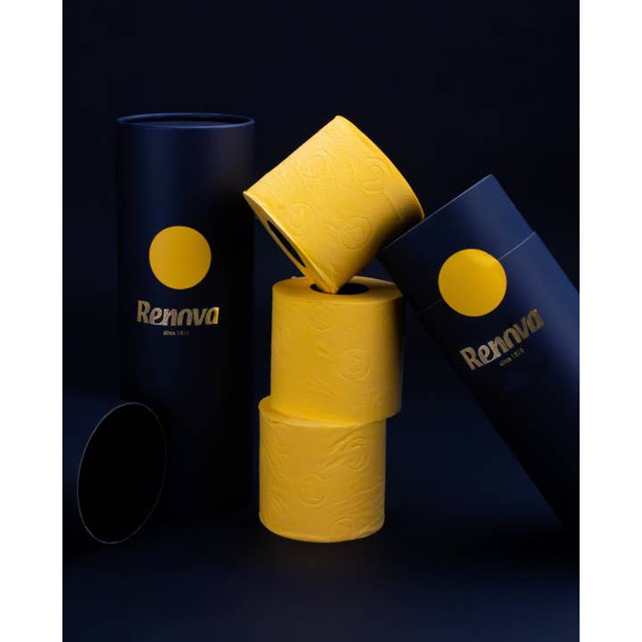 Renova - Wholesale Toilet Paper - Toilet Paper Renova Tubo Gold Yellow 3 Rolls1