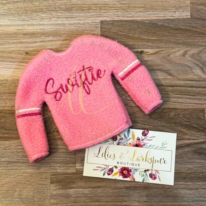 Lilies & Lark Boutique - Wholesale Doll Clothing - Kids - Pink Swiftie Elf Sweater