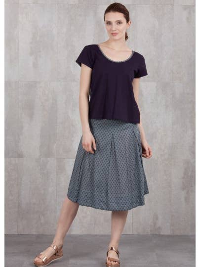 FALDA ESTAMPADA MORADA-610/30 para venta al por mayor de NID D'ABEILLE