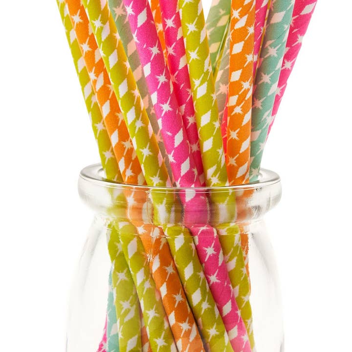 Balcão Display - Papel Palha Cocktail Sortido Cores/24 Units por atacado de Sophistiplate