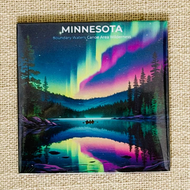 Minnesota State Magnet - BWCA Wilderness pour la vente par Cozy Print