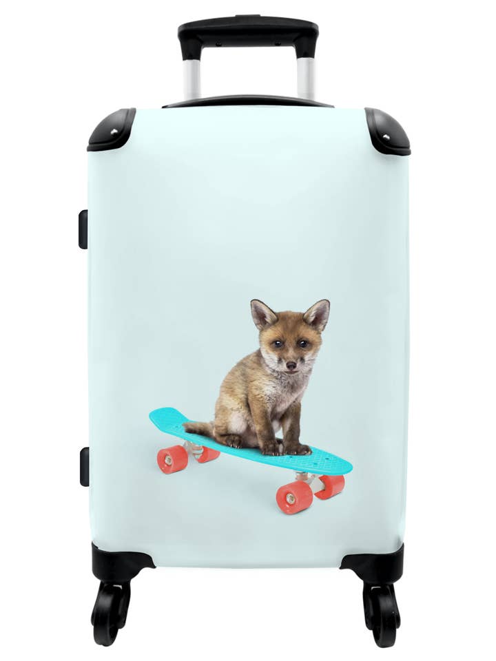 Étui - Renard - Animaux - Skateboard - Bleu pour la vente par MuchoWow