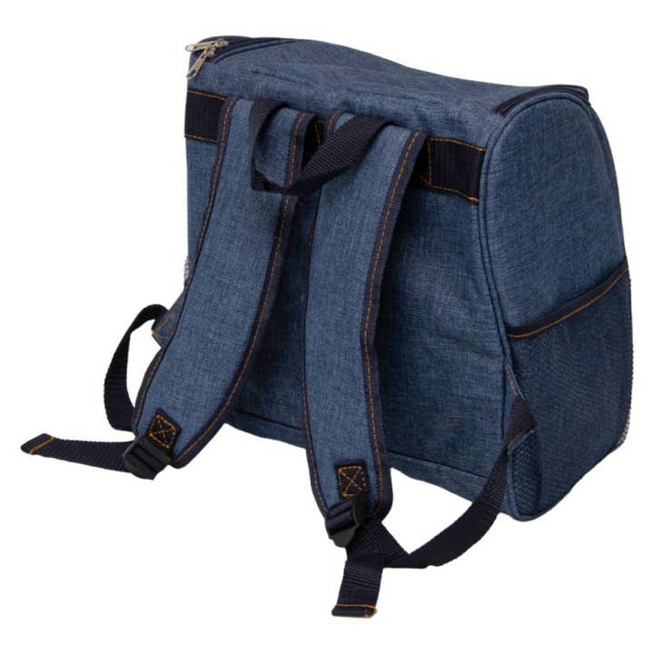 Deffrennes - Wholesale Backpack - Unisex - Denim color synthetic insulated backpack3