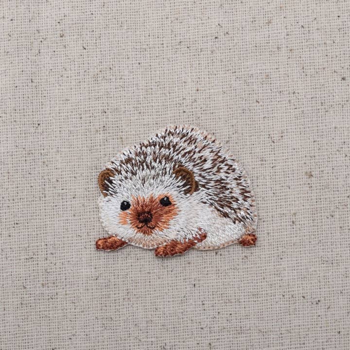 Wholesale Applique - Wholesale Patch - Natural Hedgehog - Embroidered Iron on Patch