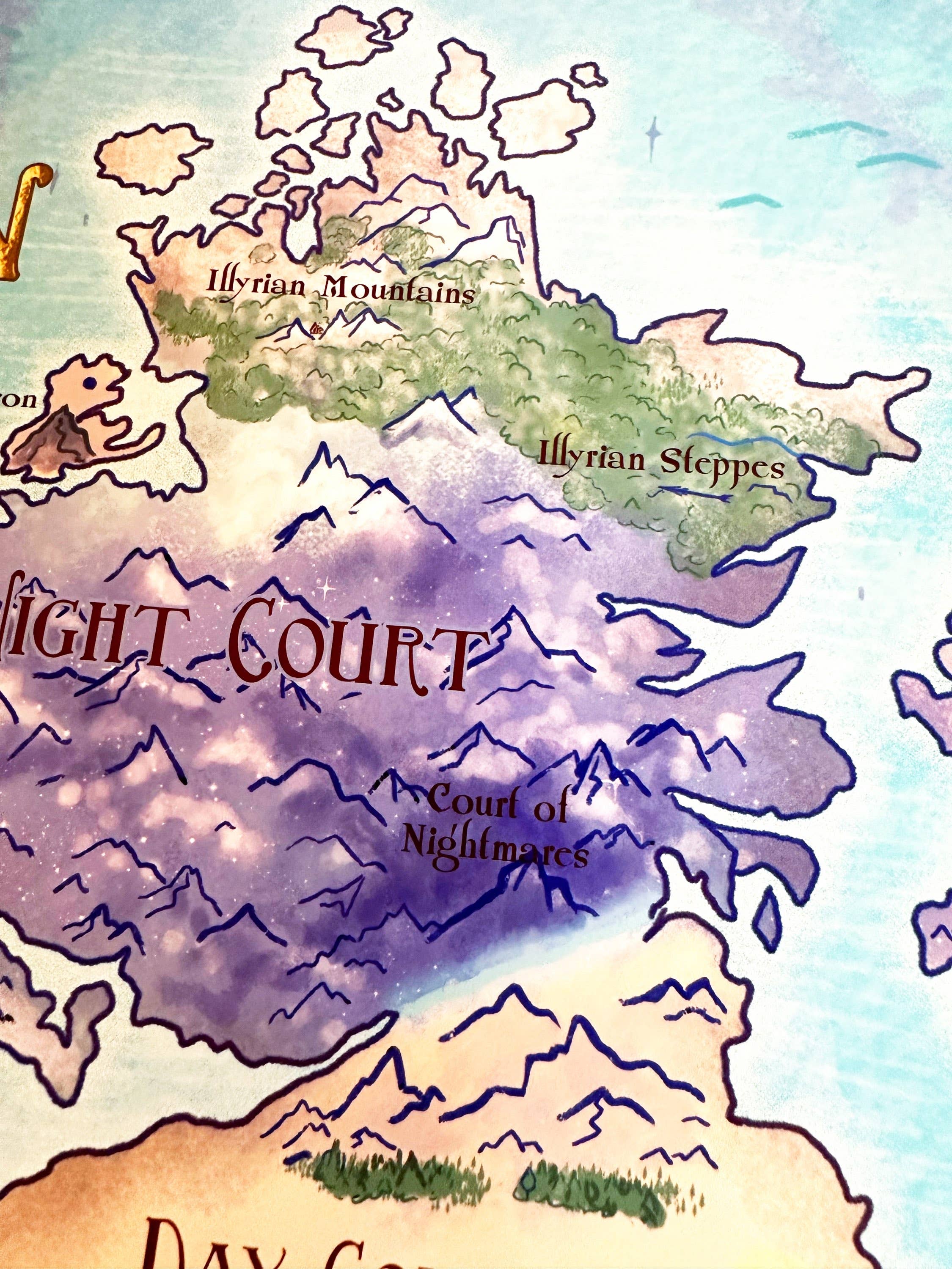 Awkward Affections – wholesale Art print – Prythian Map // Fantasy Landscapes // ACOTAR // Book Art10