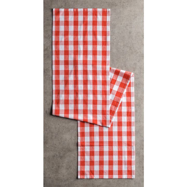 MDH - Yarn Dyed Checks - Wholesale Table Runner - Table Runner - Single Layer - Burnt Ochere Rosmalen8