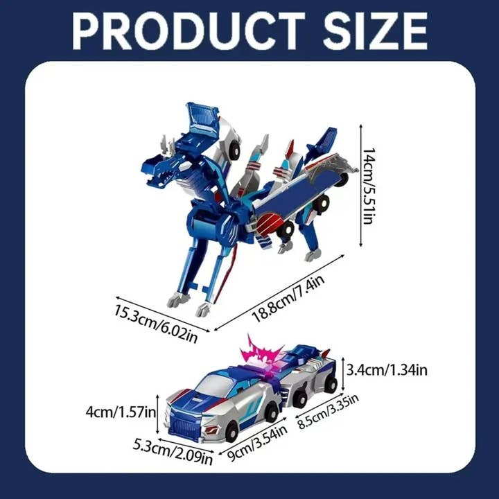 Holiday Farm - Wholesale Toy Car/Truck - Kids - 2-in-1 Unicorn Car Toy Transforming Robot Racer3