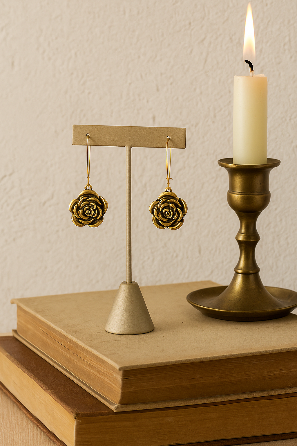 Wild & Free - Wholesale Dangle Earrings - Pendientes de Rosa de Estilo Vintage2