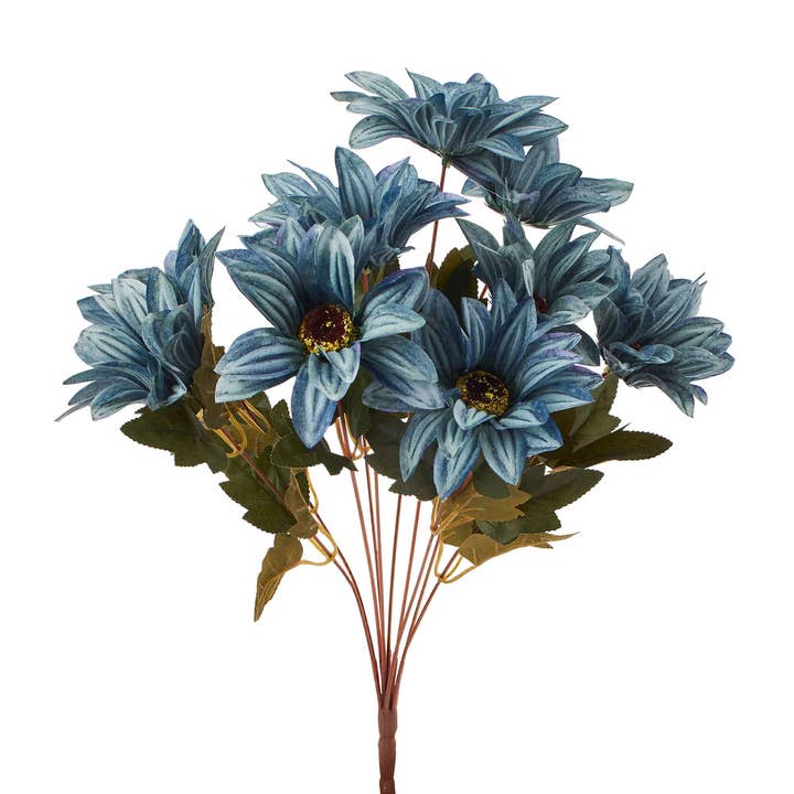 Artificial African Daisy Spray - Blue for wholesale on Faire