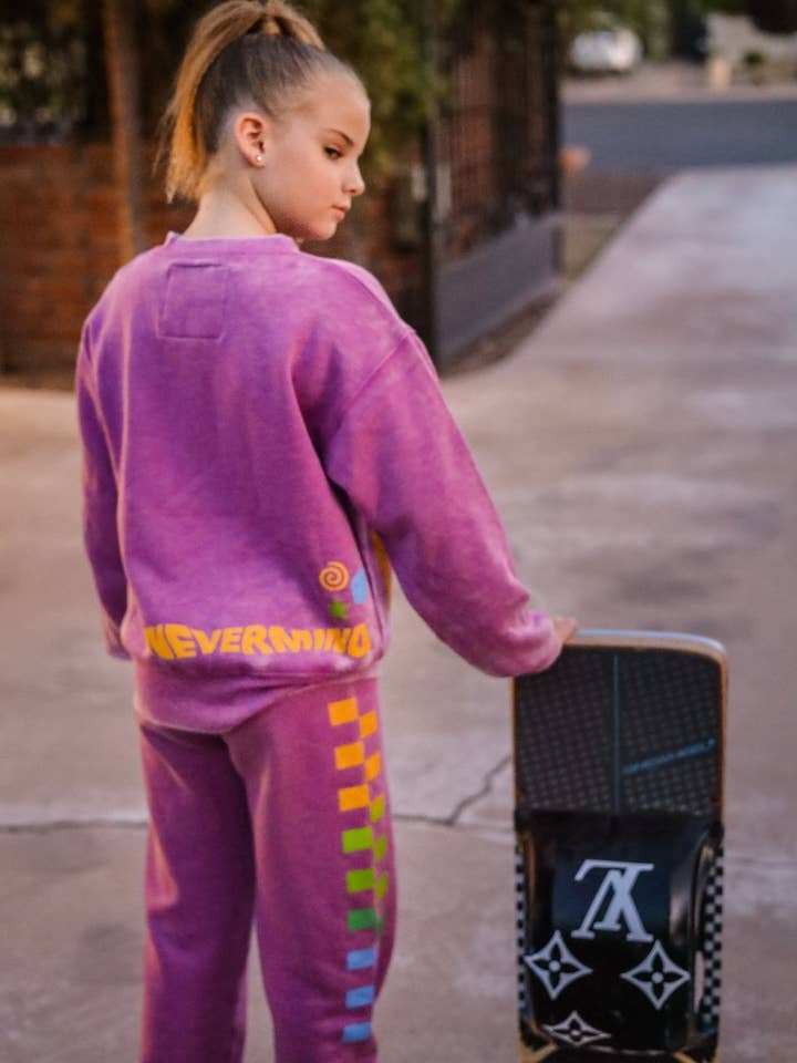 Rowdy Sprout - Wholesale Sweatshirt - Kids - Nirvana Purple Nevermind Crewneck6