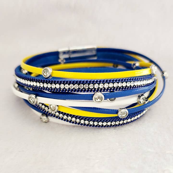 Buffalo Sabres Hockey Fan Wrap Bracelet for wholesale by The Pearl & Stone