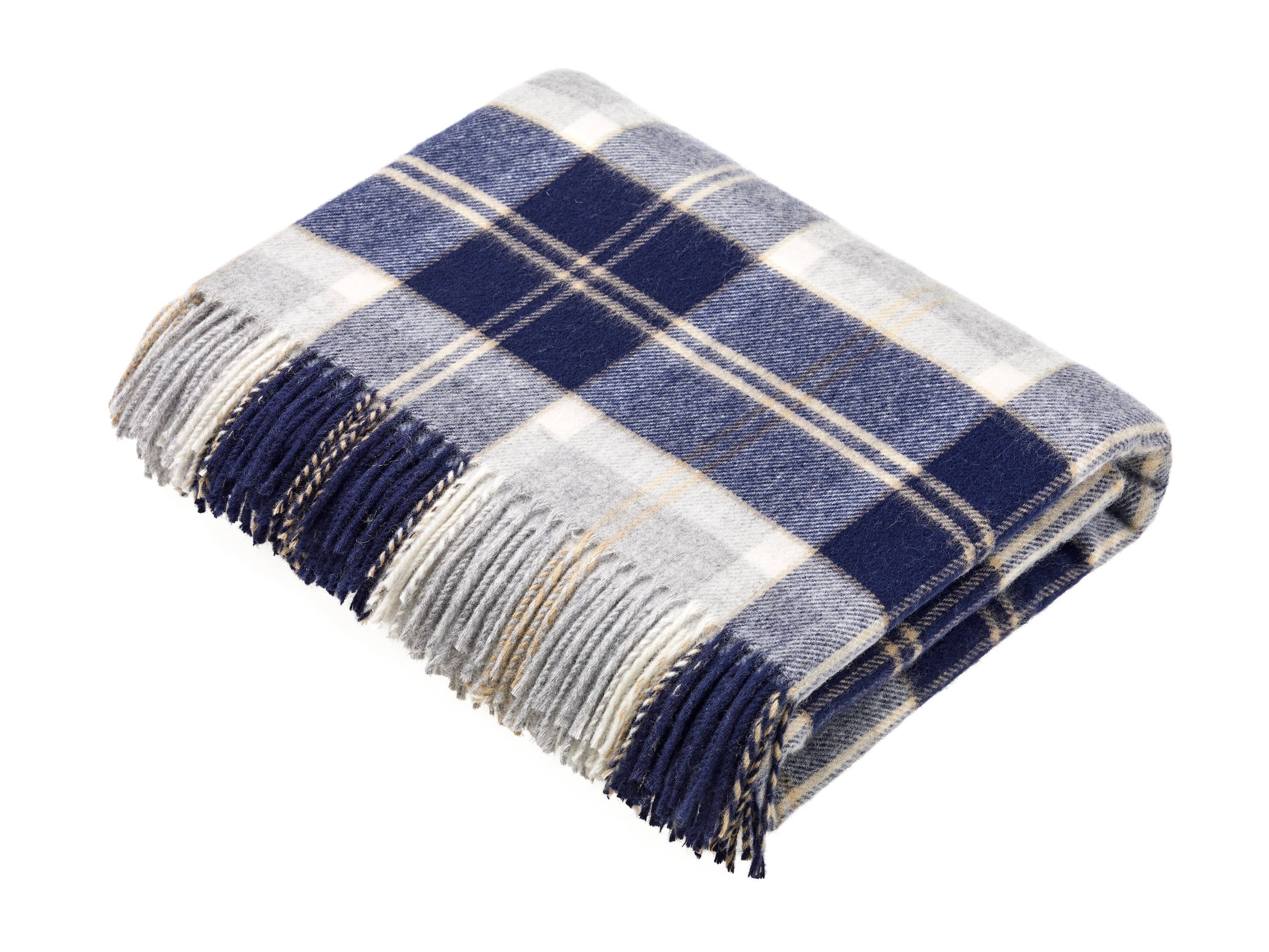 Bronte Moon - Wholesale Throw Blanket - Tartan Plaid - Merino Lambswool Throw Blankets - Made in UK3