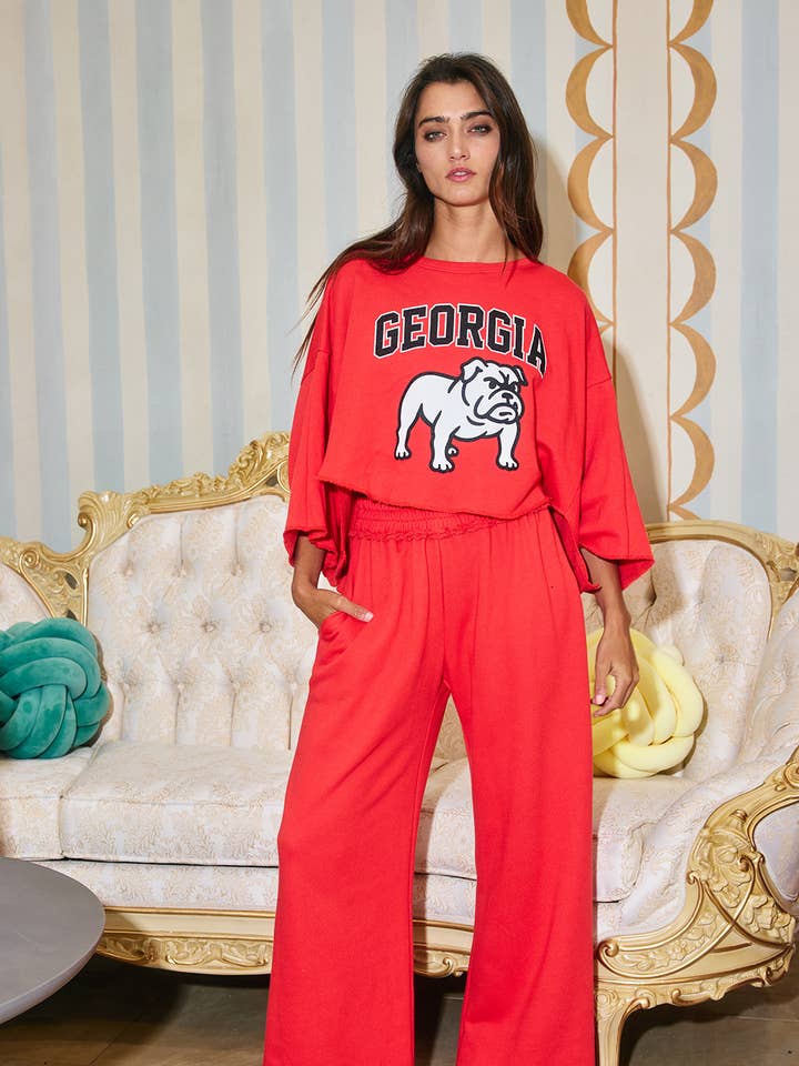 P5652-1 Oversized Terry Wide-leg Sweatpants for wholesale by BUCKETLIST INC