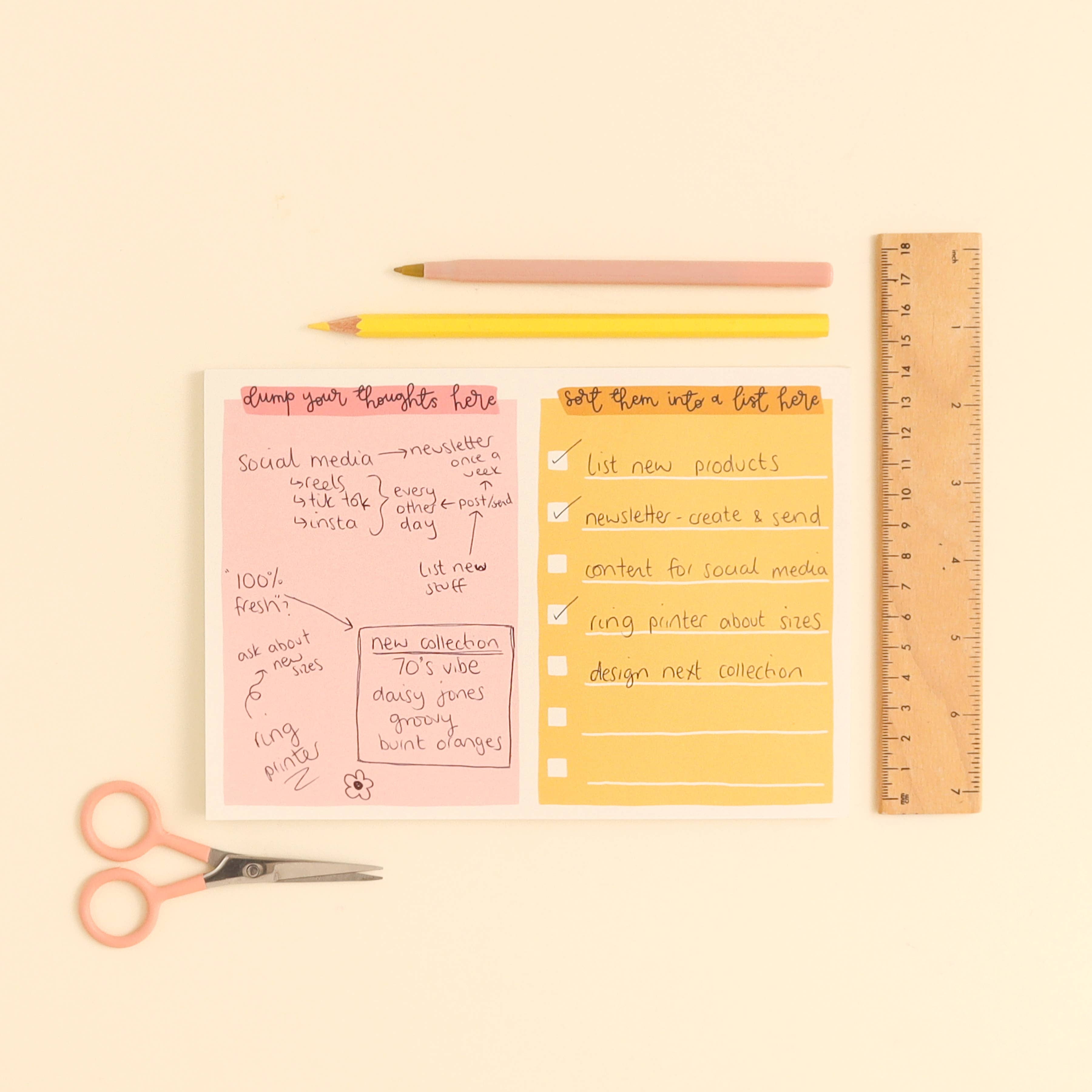 Oh, Laura – wholesale Notepad – a5 notepad - organise your thoughts2