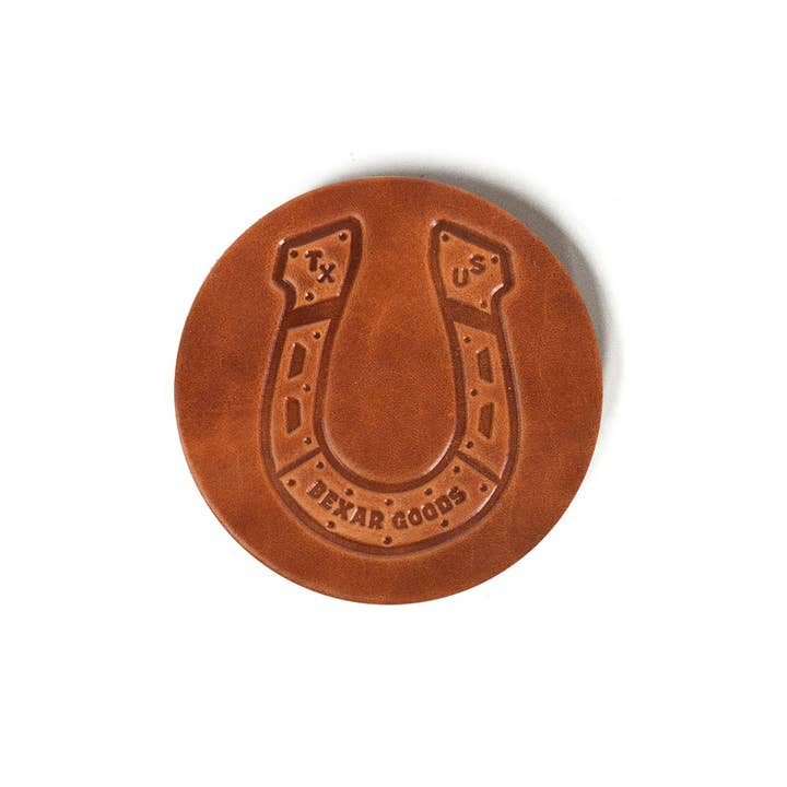 Bexar Goods - Wholesale Coasters - Bexar Horse Shoe Leather Coasters