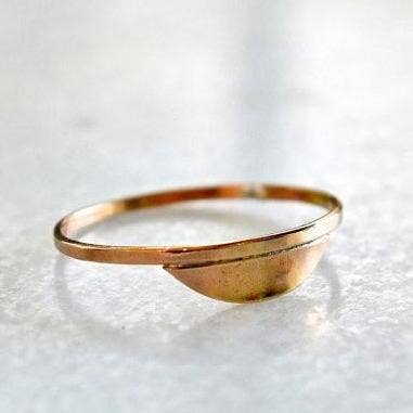 Foamy Wader - Wholesale Band/Stacked Ring - Sunrise Ring - semi circle shimmering stacker ring4