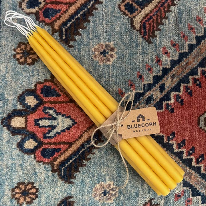 Bluecorn Candles - Wholesale Tapered Candle/Candlestick - NEW: Hand-Dipped Thin Beeswax Tapers