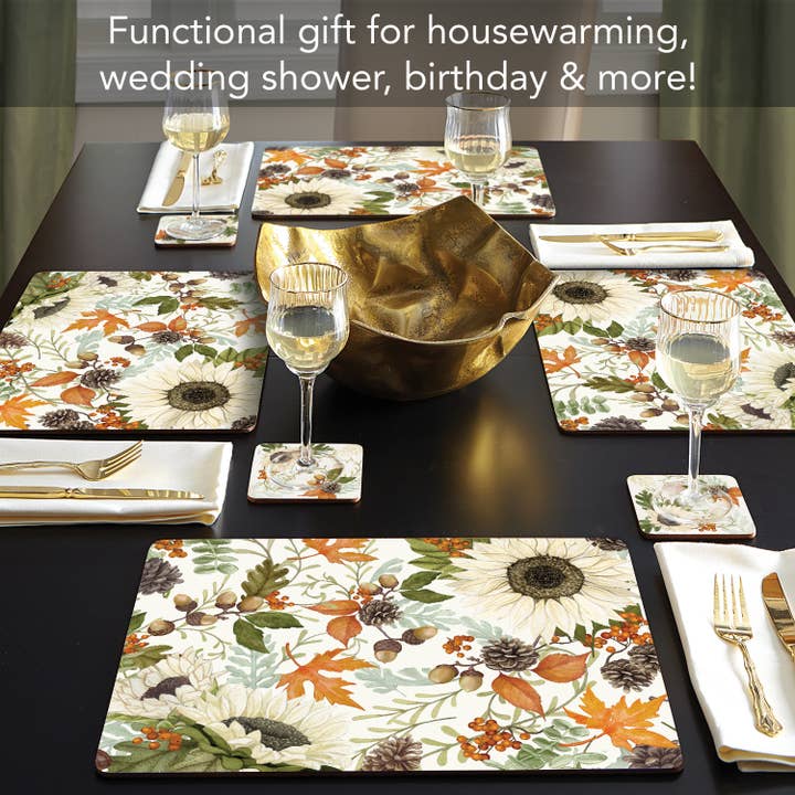 CounterArt/Highland Home/Thirstystone – wholesale Placemat – Cala Home Farmhouse Fall Decorative Hardboard Placemats5