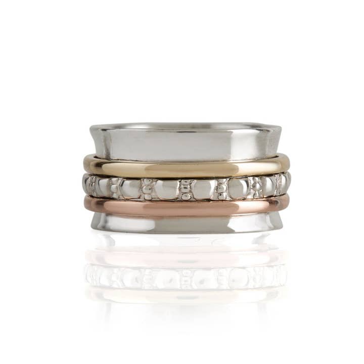 SILVER MAHARANI SPIN AND WISH RING for wholesale on Faire