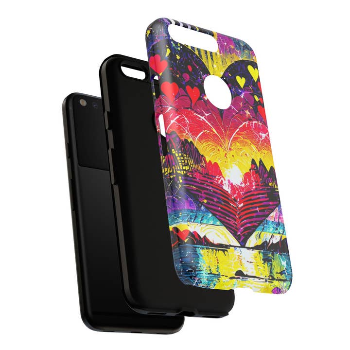Studio 653 Clothing Co - Wholesale Phone Case - Women's - Vibrant Heart Sunset Tough Phone Case81