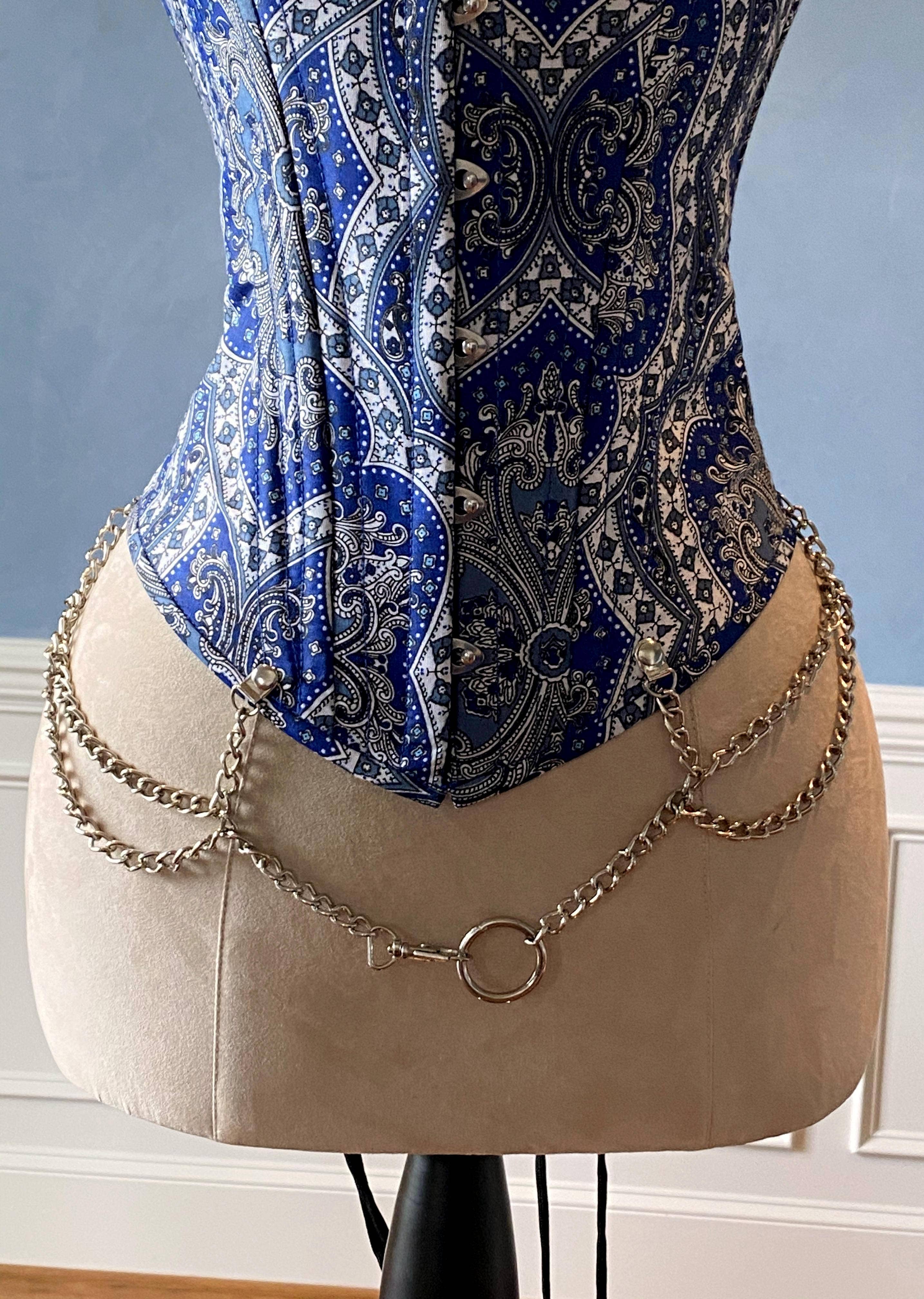 corsettery - Wholesale Corset - Women's - Classic brocade overbust corset vest inspired by Audrey Hepburn with shoulder straps. Steel-boned corset top for tight lacing.4