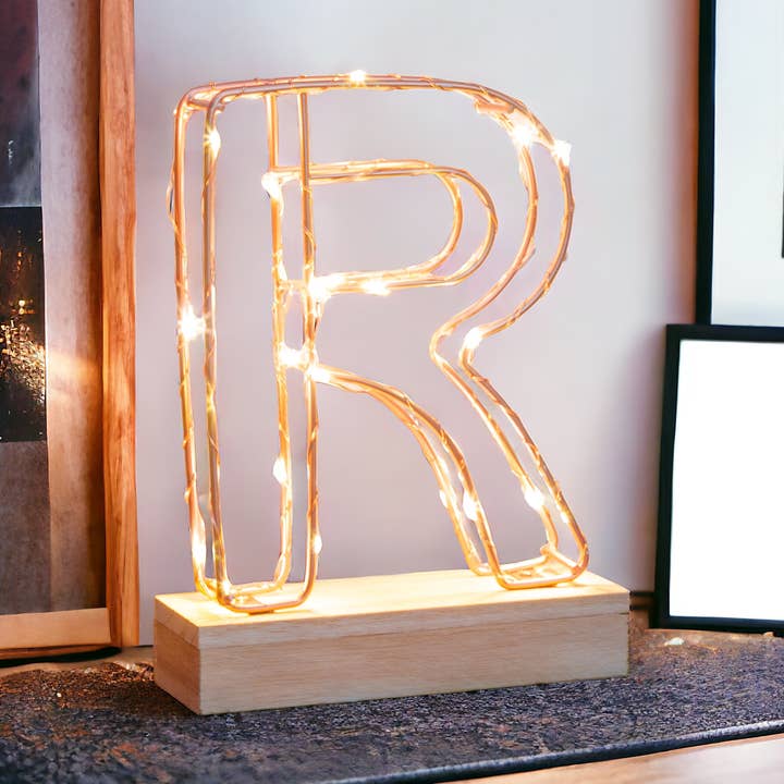 Letter Light Rose Gold - R for wholesale by Echo Three