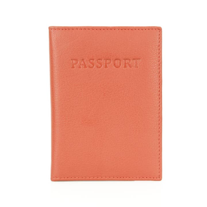 Leather Impressions Inc - Wholesale Passport Case - Unisex - Leather Passport Holder with Card Slots RB LW 21 100521
