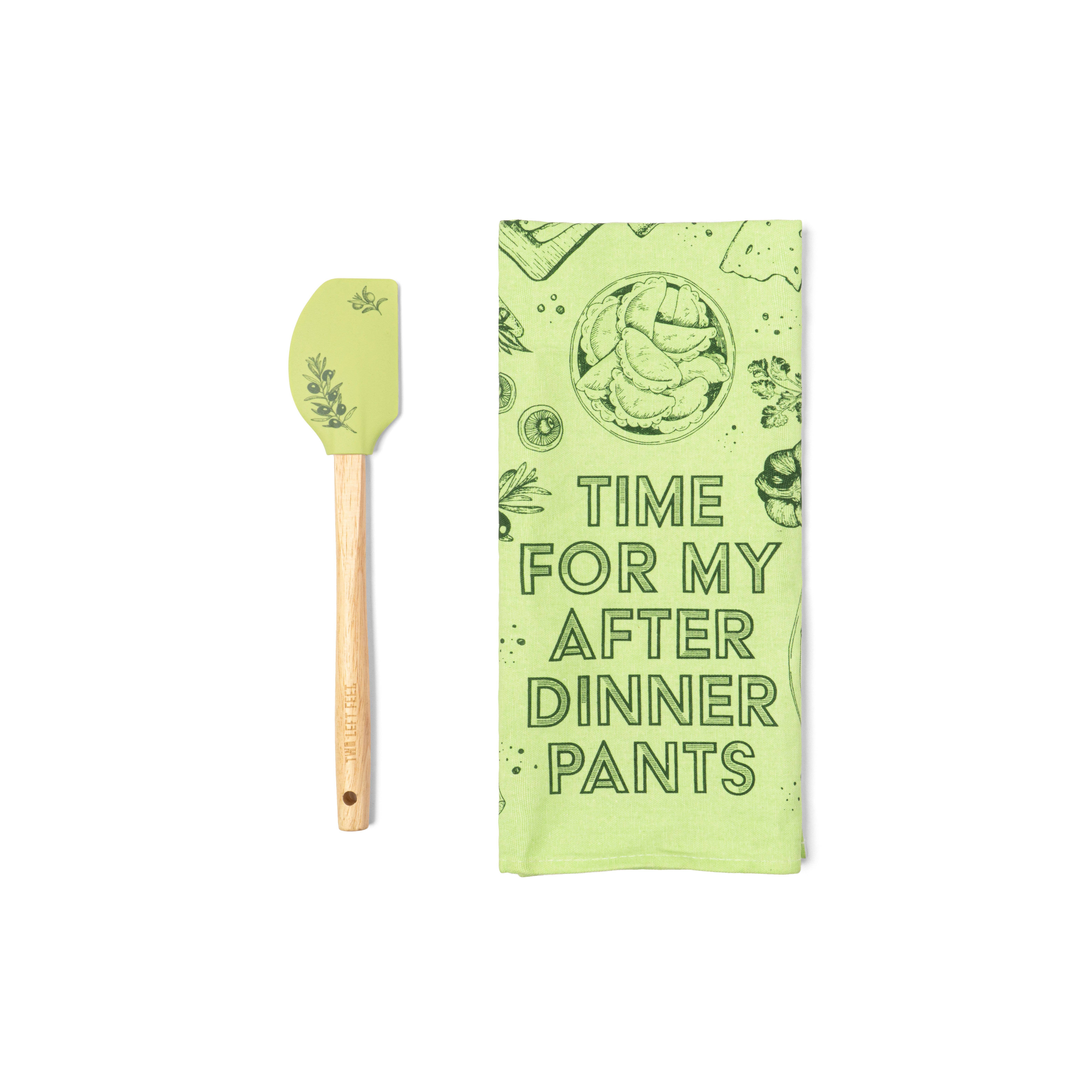 DM Merchandising – wholesale Tea towel – Two Left Feet The Reluctant Chef Tea Towel & Spatula Set OS5
