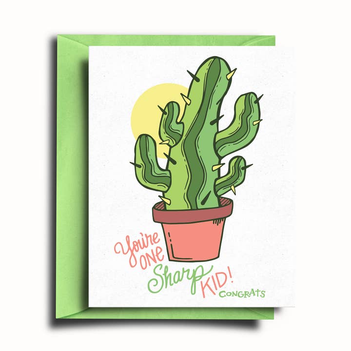 Sharp Kid Graduation Card for wholesale by SOMETHING OF A DANDY