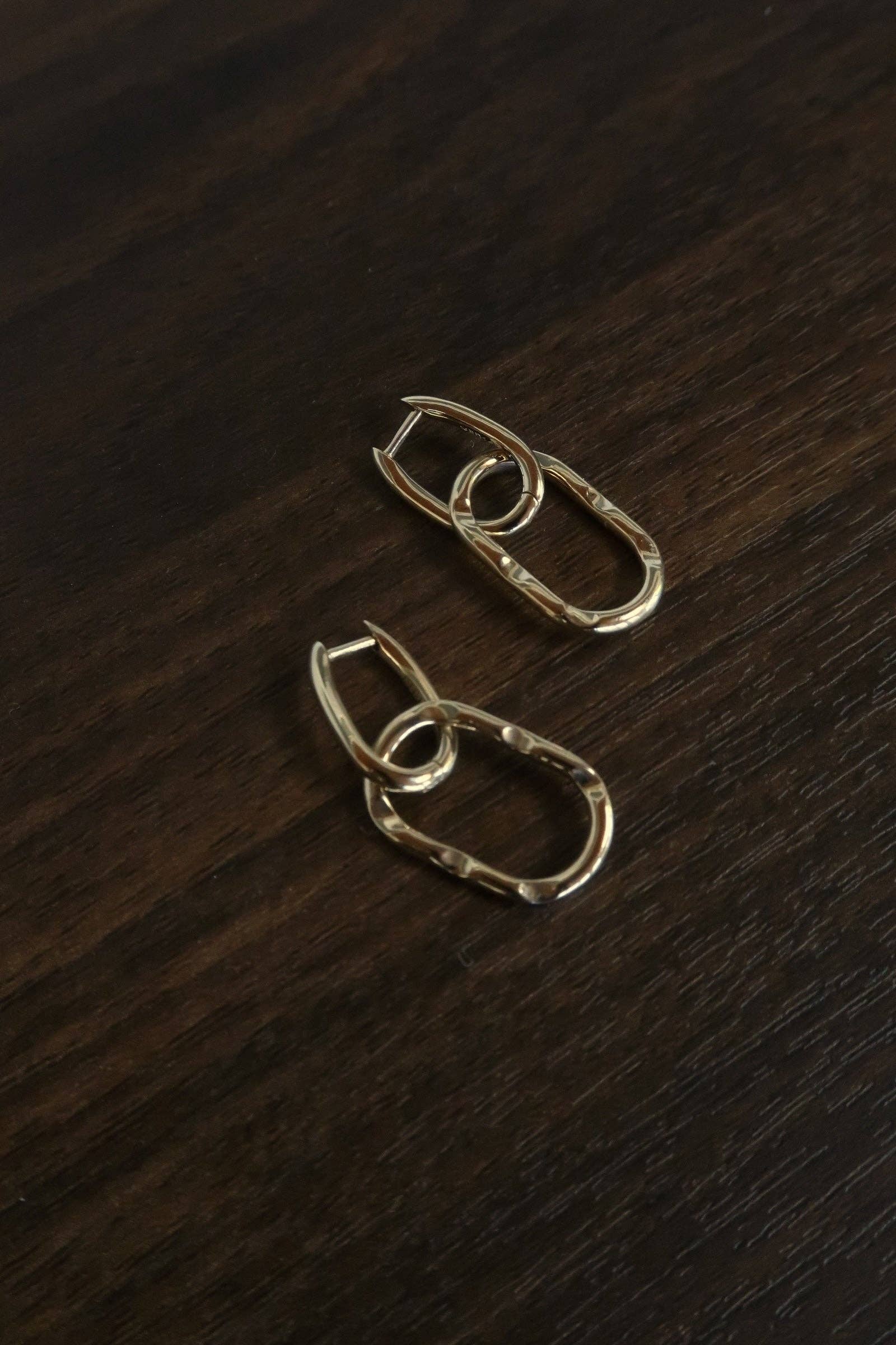 Natalie Borton Designs - Wholesale Dangle Earrings - 14k Fine Textured Marlowe Link Earrings1