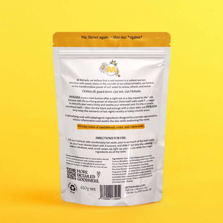 MOHADA – Engroshandel Badesalt – Dybt Detox Badesalt med Adaptogener Selvpleje Spa Gave 450g / 16oz5