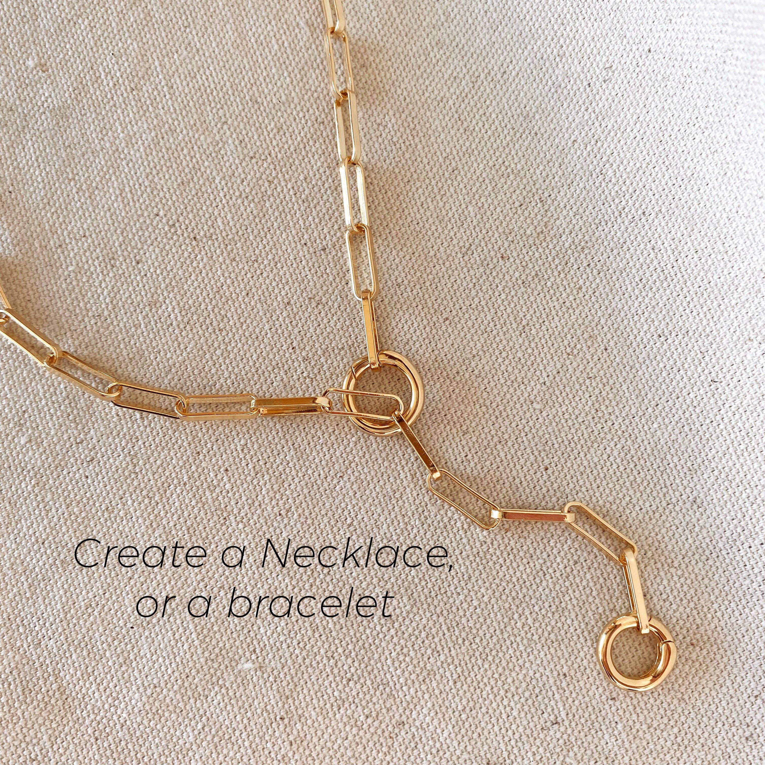 GoldFi - Vendita all'ingrosso Ciondolo/pendente - Moschettone con connettore in oro 18 carati per catene, ciondoli e ciondoli3