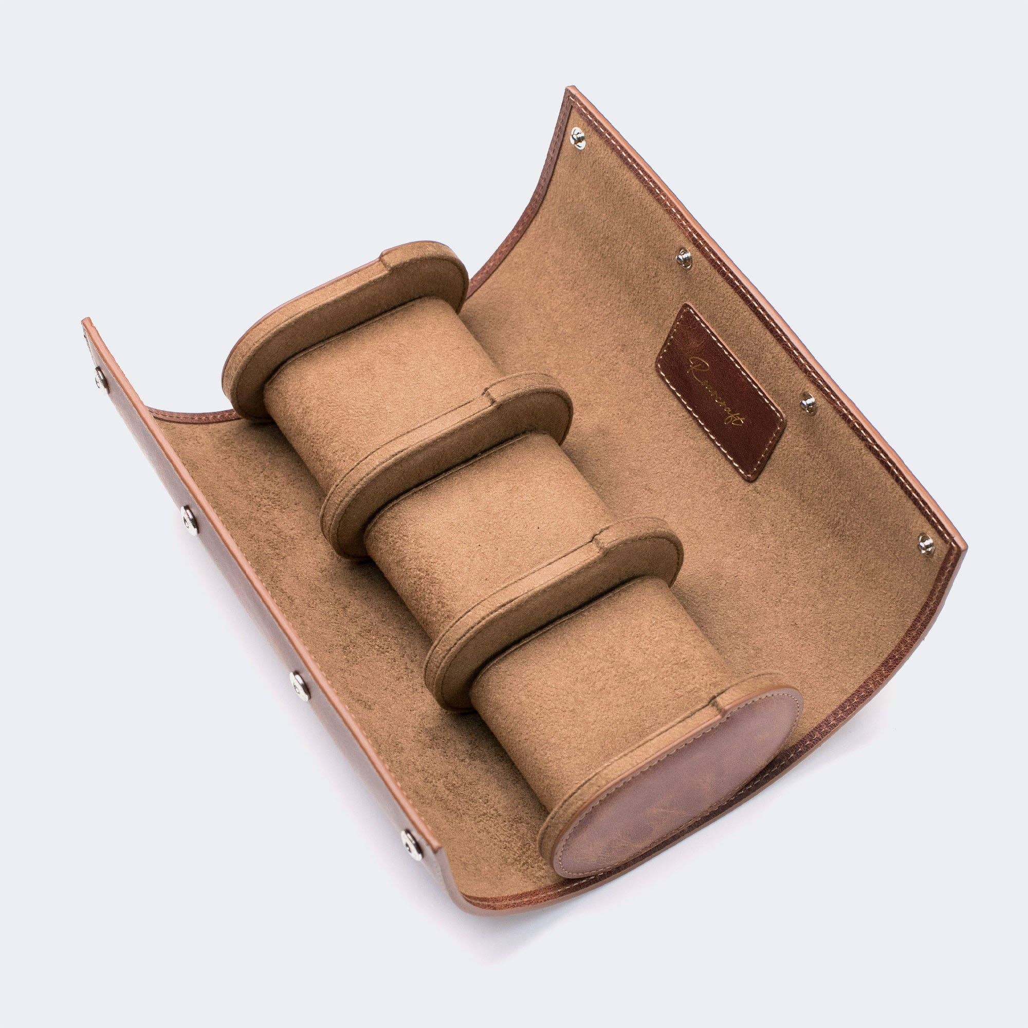 Roarcraft - Wholesale Jewelry Box/Organizer - Leather Travel Watch Case - Triple Watch Roll3