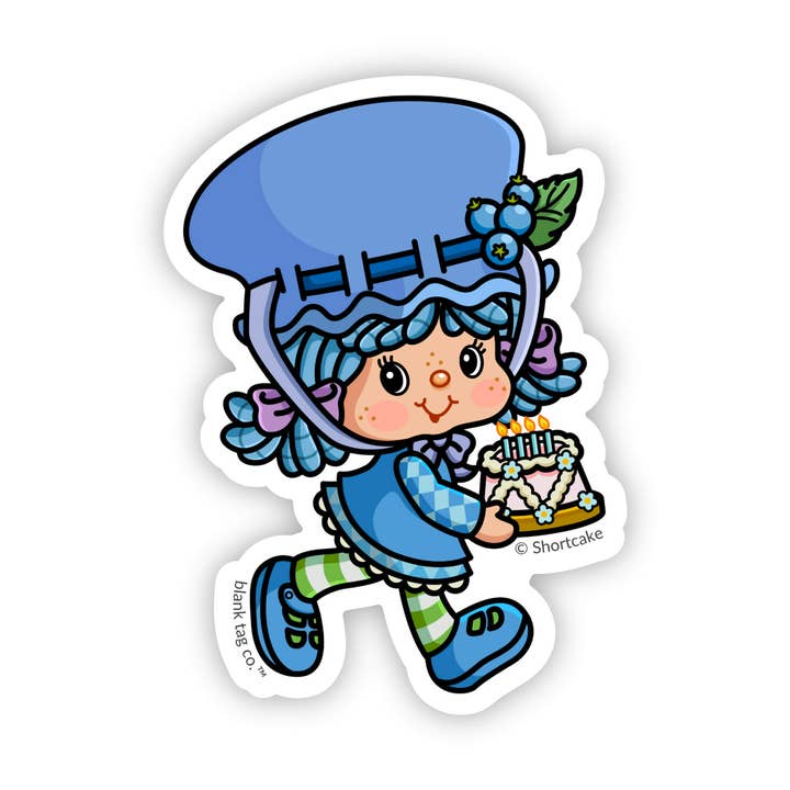 Strawberry Shortcake® Waterproof Sticker - Blueberry Muffin for wholesale by Blank Tag Co. - Waterproof Stickers