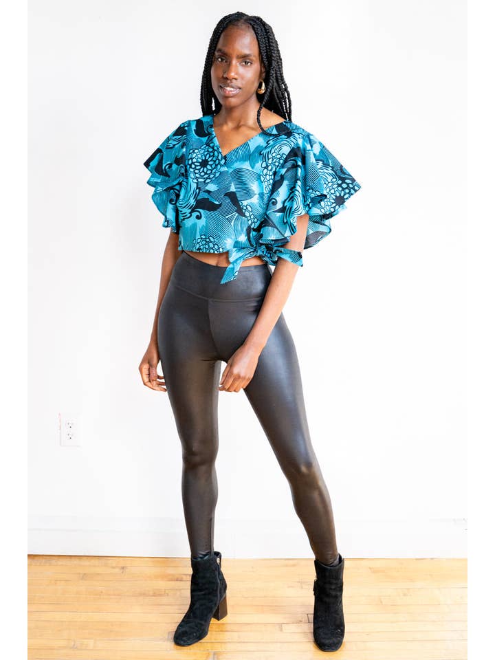 Amooti Store - Wholesale Blouse - Women's - Wrap Blouse Kisoro - butterfly sleeves