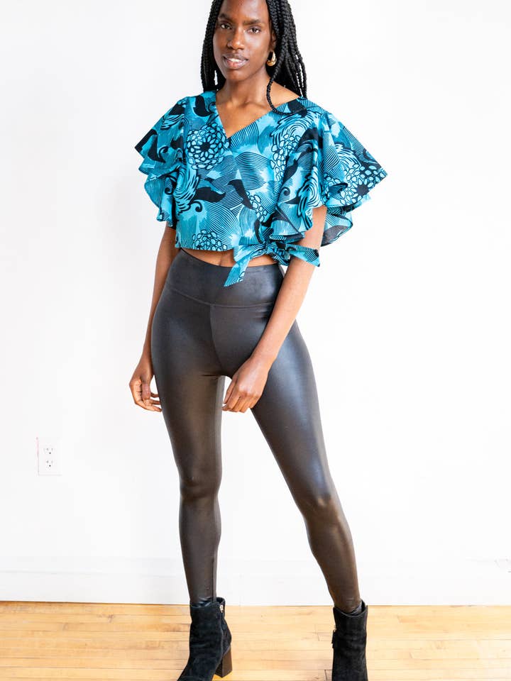 Wrap Blouse Kisoro - butterfly sleeves for wholesale by Amooti Store