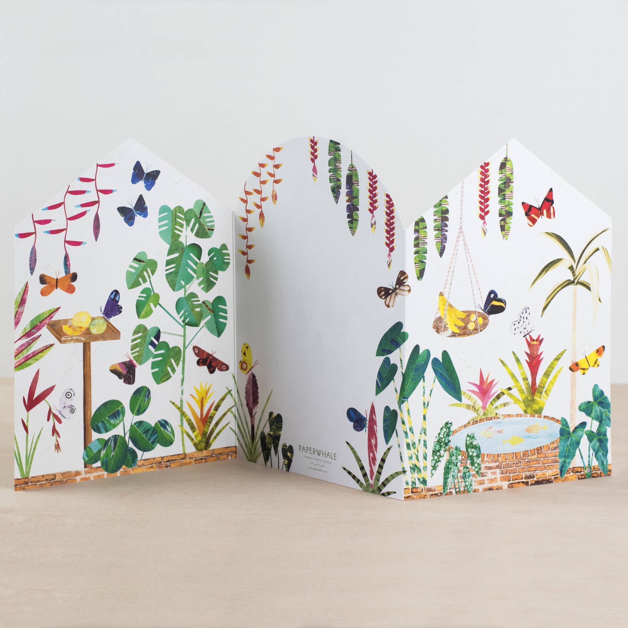 Paperwhale Cards & Paper Goods – wholesale Everyday greeting card – Butterfly House Concertina Card2