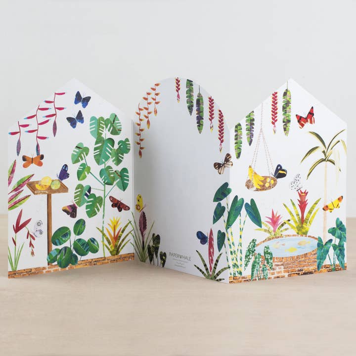 Paperwhale Cards & Paper Goods – wholesale Everyday greeting card – Butterfly House Concertina Card2