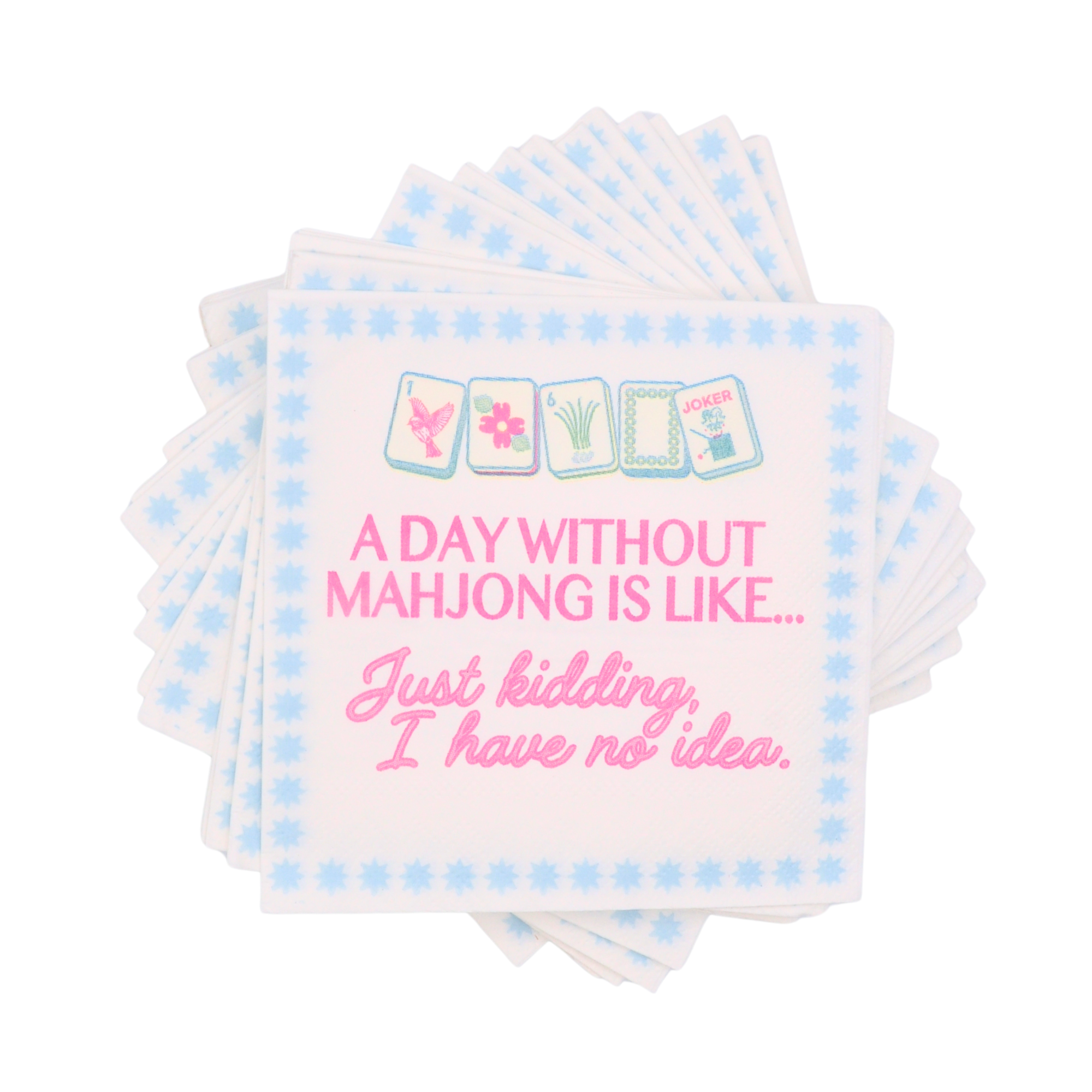 Middle & Main Mahjong - Wholesale Disposable Napkin - "Day Without Mahjong" Cocktail Napkins1